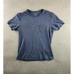 Vince Mens Pima Cotton Crew Neck Pocket Slub T Shirt in‎ Navy Blue Small Preppy